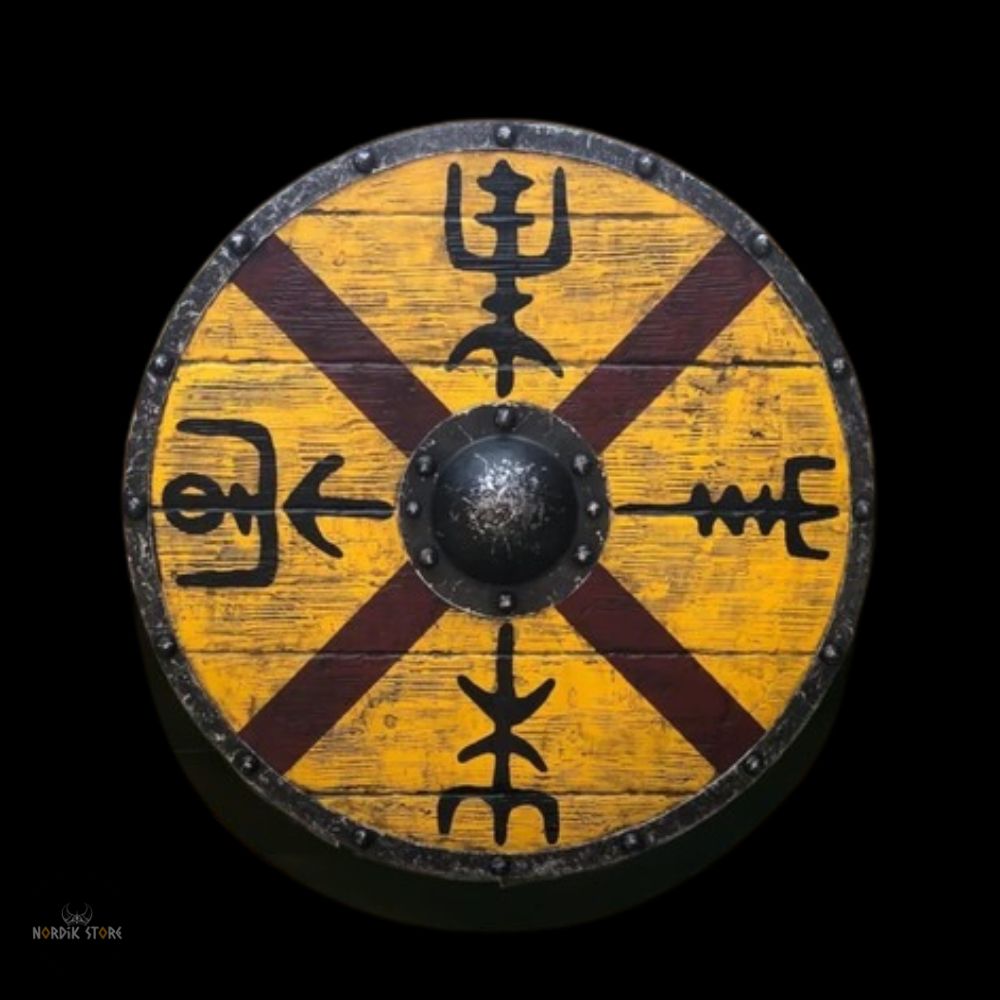 bouclier viking Soleil d’Odin, cadeau décoration