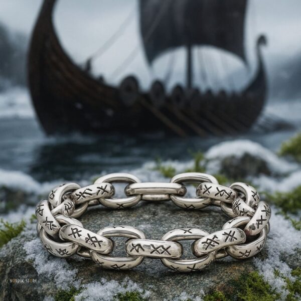 Bracelet viking alliance d'Odin en acier