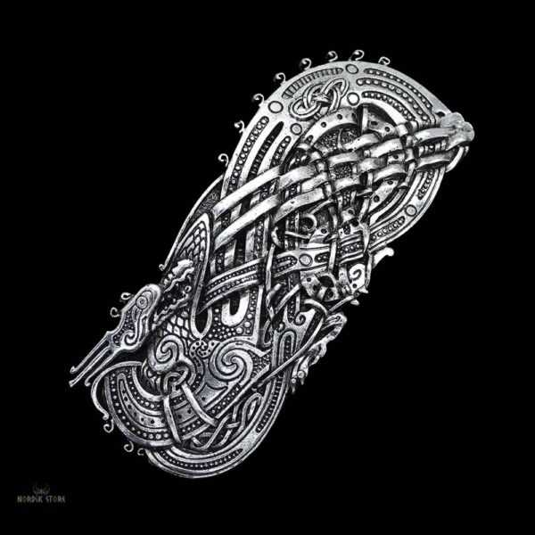 Broche à cheveux fibule viking Drakkar d’Odin style jelling, cadeau femme