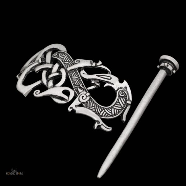 Broche à cheveux, viking Serpent de Midgard, cadeau femme et ados