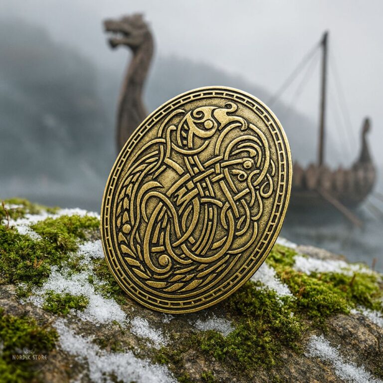 broche viking Gardienne du Destin bronze, cadeau