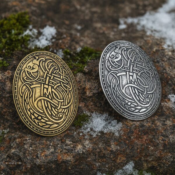 broches fibules viking Gardienne du Destin en laiton bronze ou argent, cadeaux femme
