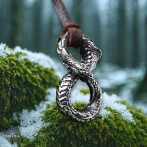 collier viking Ouroboros de Fer, cadeau