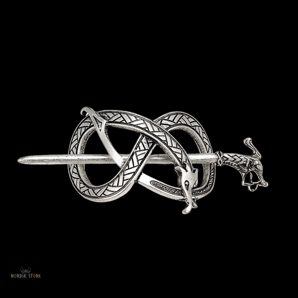 fibule viking Étreinte du Serpent, cadeau femme et ados