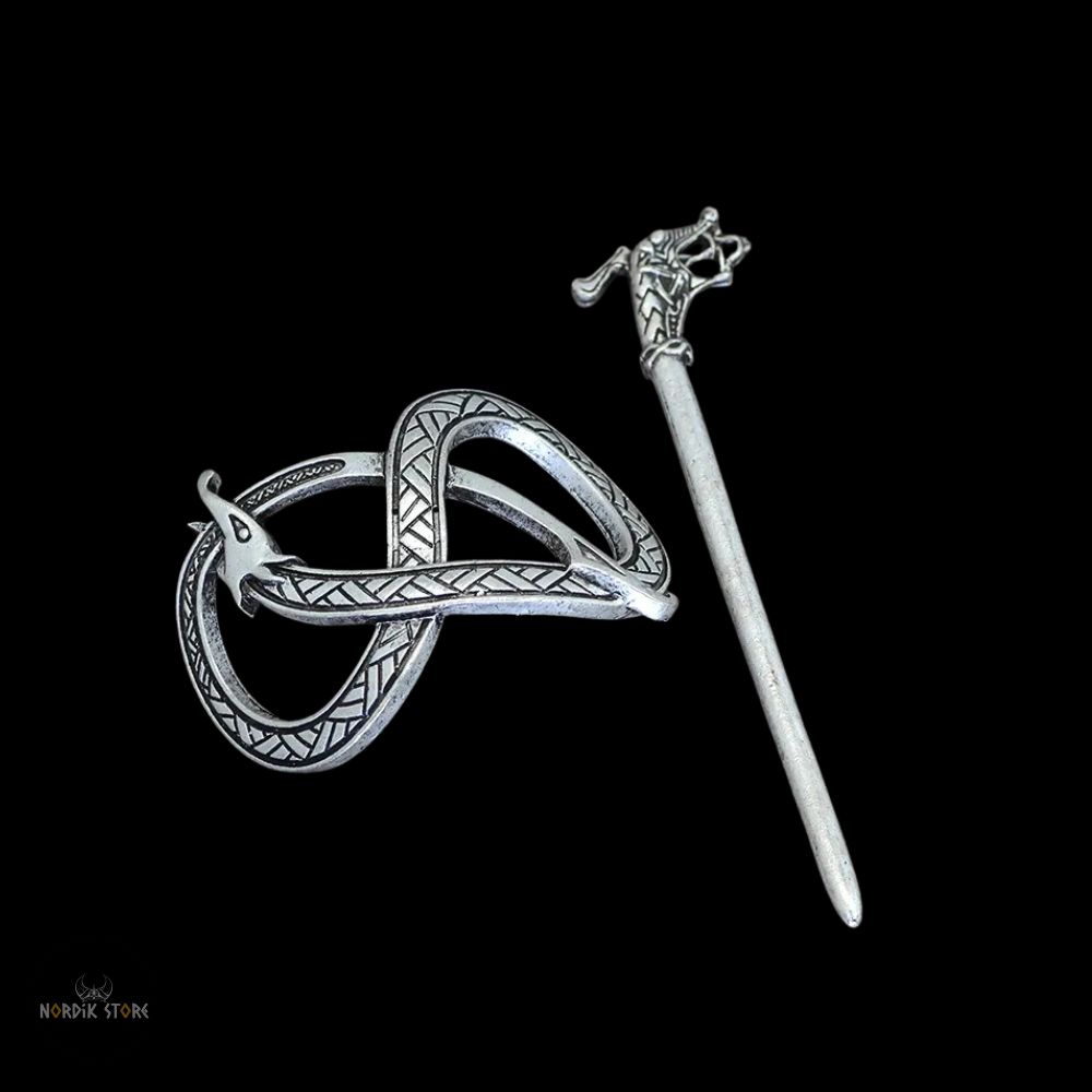 fibule viking Étreinte du Serpent, cadeau femme