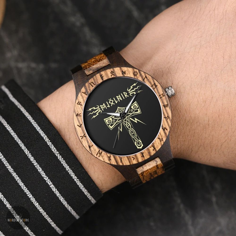 montre viking Mjölnir Foudre du Nord, cadeau homme