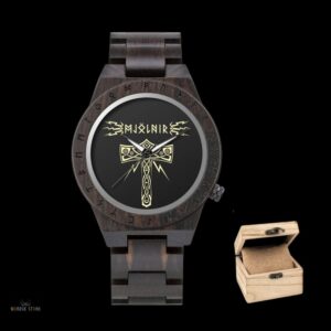 montre viking Mjölnir Foudre du Nord chocolat avec coffret