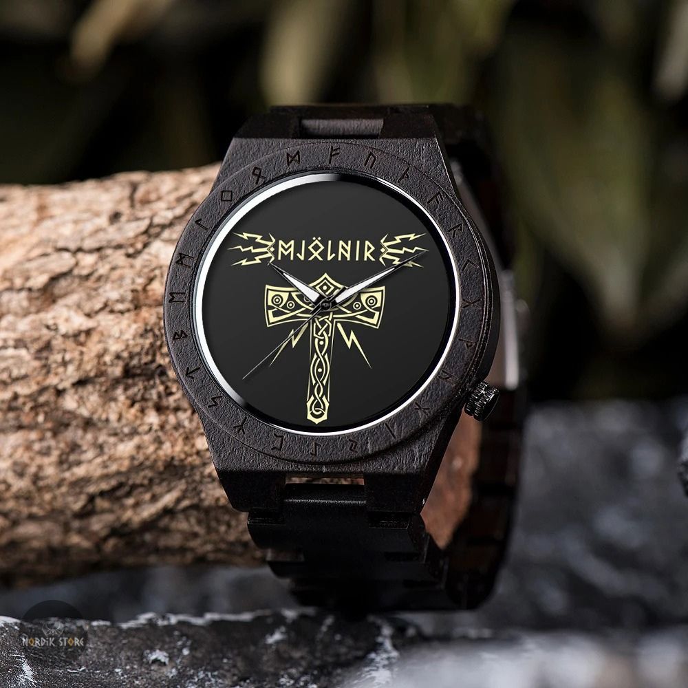 montre viking le marteau Mjölnir Foudre du Nord, cadeau