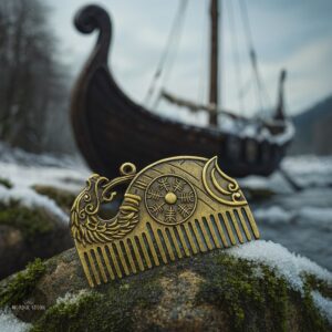 peigne à barbe viking Drakkar Sacré, cadeau homme