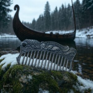 peigne viking Valkyrie d’Argent, cadeau