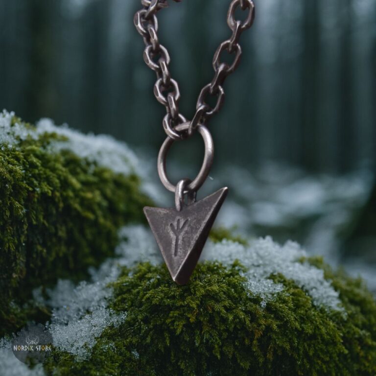 pendentif viking Flèche rune Algiz, cadeau