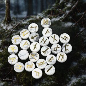 Runes vikings Runda Howlite, cadeau