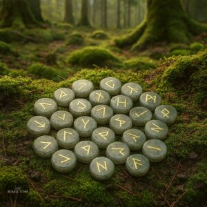 runes vikings Runda Labradorite, cadeau