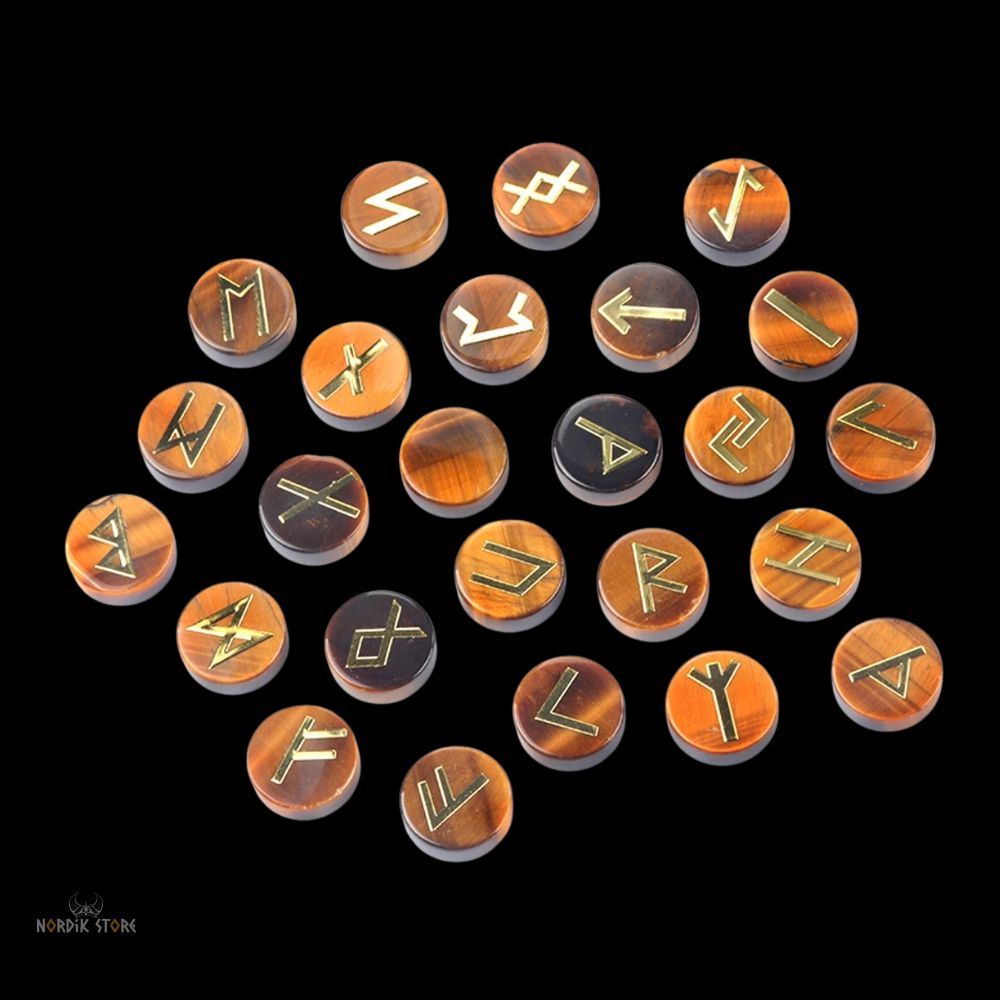 runes viking Runda Œil de Tigre, cadeau de divination