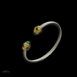 torque viking Larmes de Jörd argent et or plaqué, cadeau homme et femme