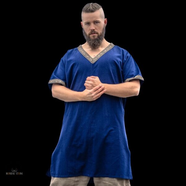 tunique viking des Lothbrok bleue, cadeau déguisement