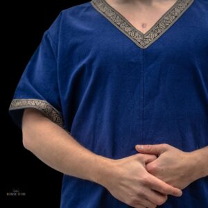tunique viking des Lothbrok bleue, cadeau déguisement homme