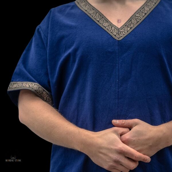 tunique viking des Lothbrok bleue, cadeau déguisement homme