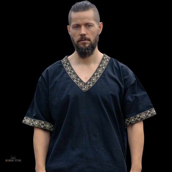 tunique viking des Lothbrok noire, cadeau déguisement
