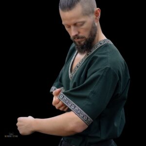 tunique viking des Lothbrok verte, cadeau déguisement homme