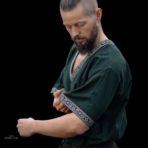 tunique viking des Lothbrok verte, cadeau déguisement homme