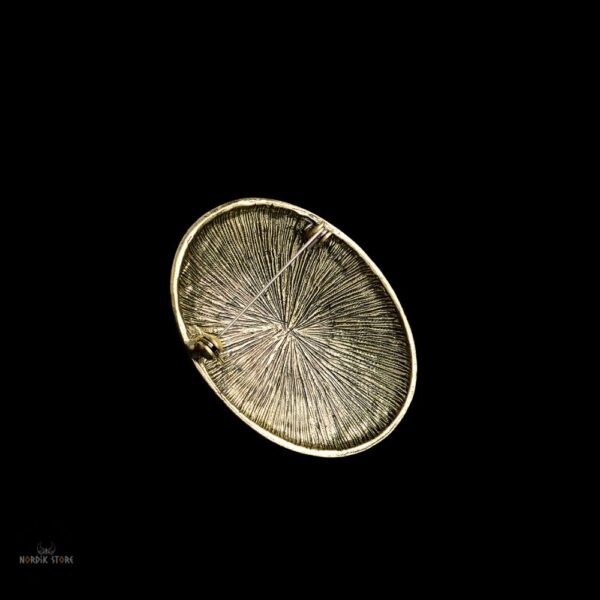 Verso broche viking Gardienne du Destin en laiton bronze, cadeau femme