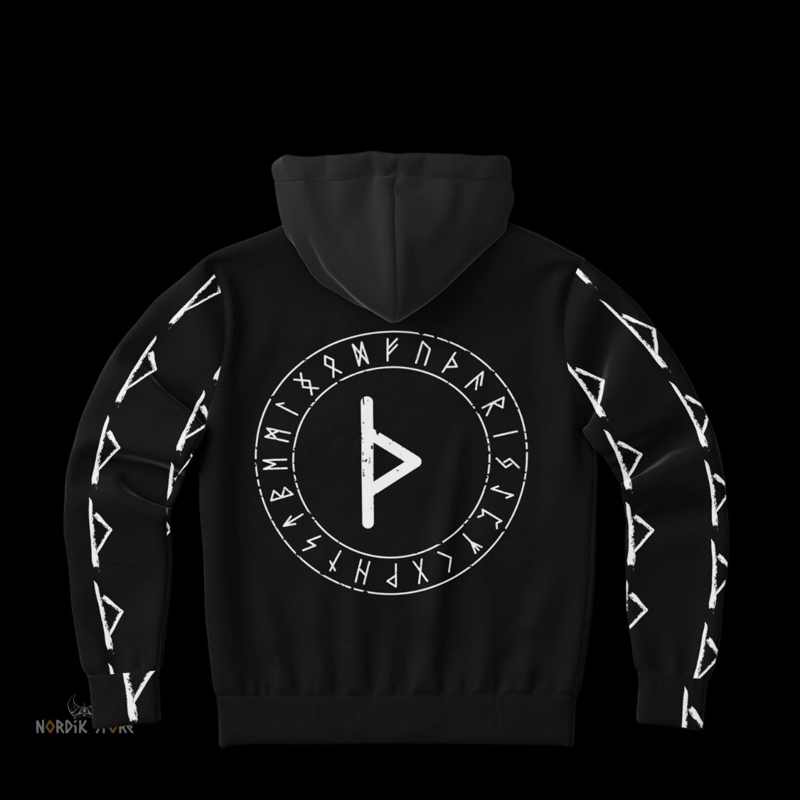 Verso du hoodie viking Thurisaz – Bouclier du Nord, cadeau