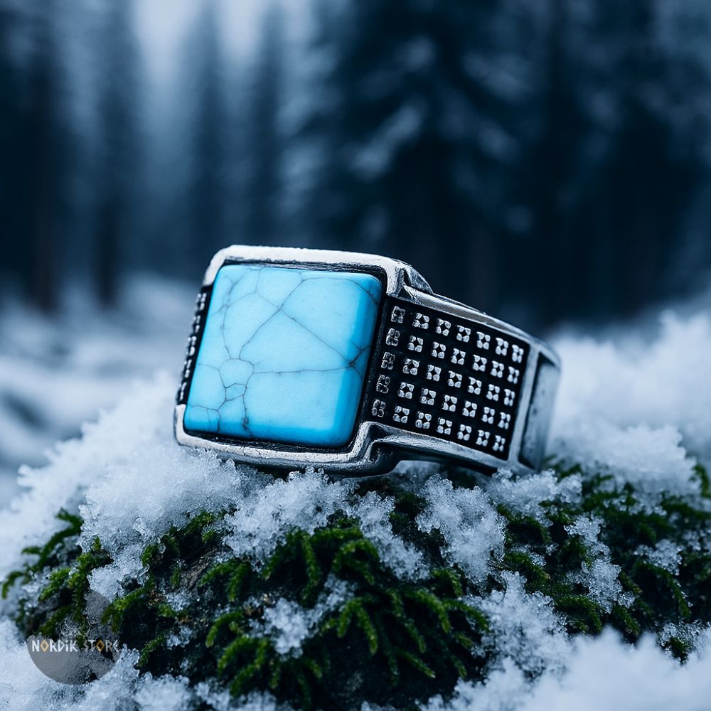 bague viking Turquoise du Jarl, cadeau