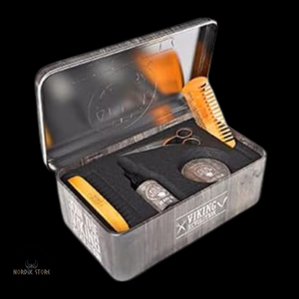 Boîte de Kit viking barbe homme, cadeau