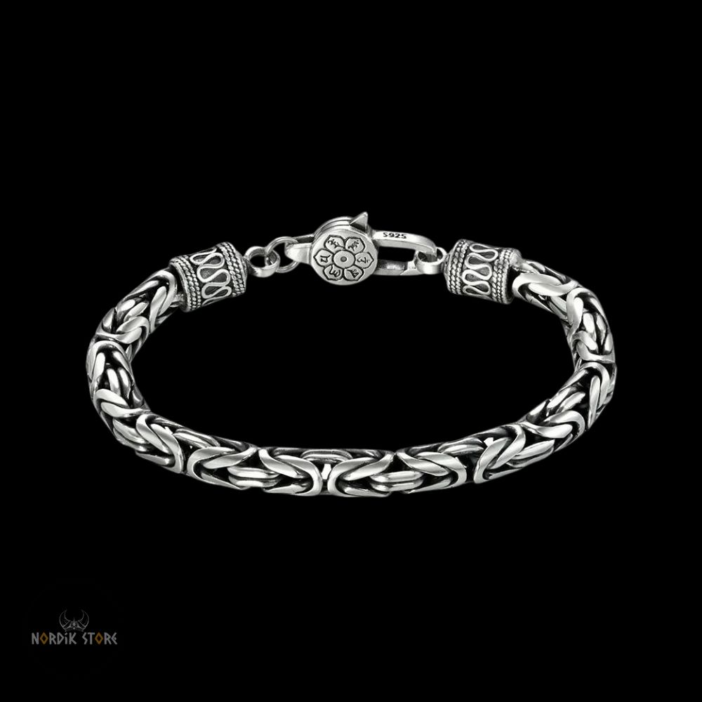 bracelet viking Tresse d’Argent, cadeau homme