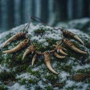 collier chamanique viking griffes du Berserker