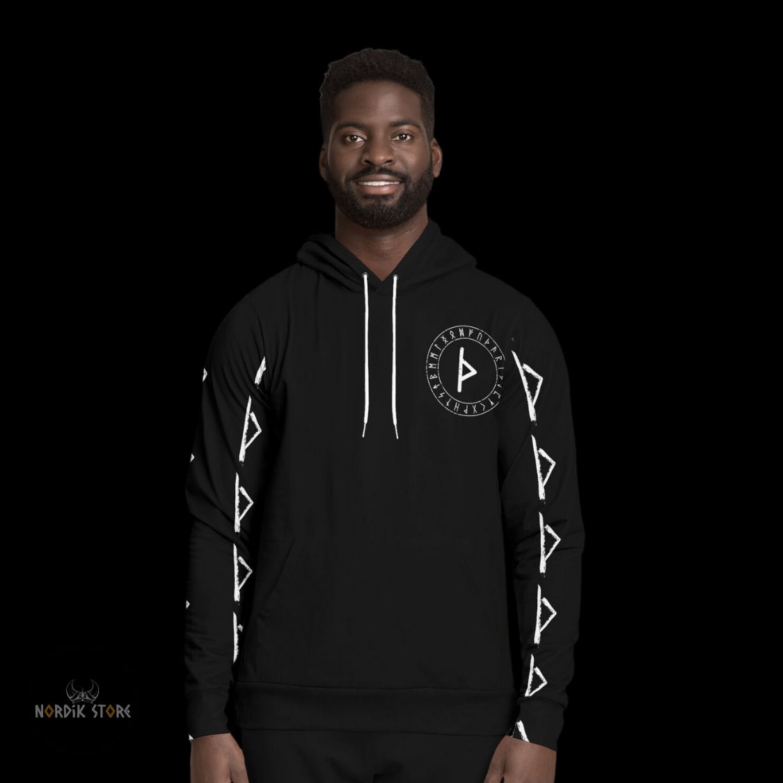 hoodie viking rune Thurisaz – Bouclier du Nord, cadeau homme et ados