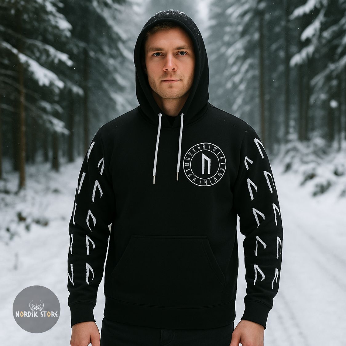 hoodie viking Rune de Vitalité, cadeau homme