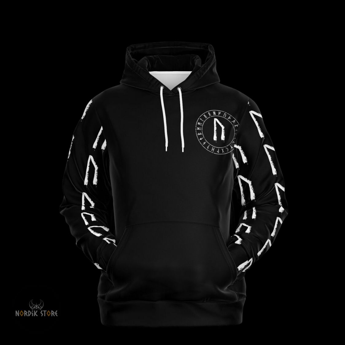 Hoodie viking Rune de Vitalité Uruz, cadeau homme