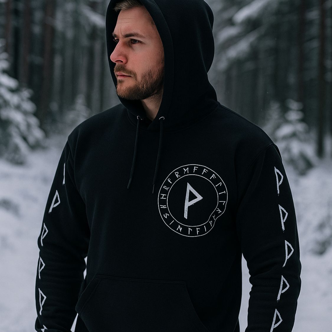 hoodie viking Thurisaz – Bouclier du Nord, cadeau femme et ados