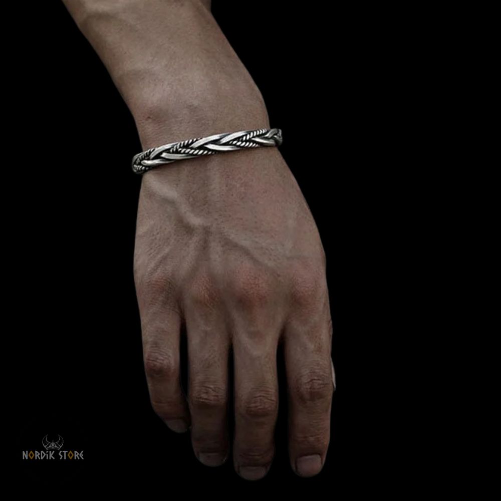 jonc viking Vent du Nord en acier, cadeau homme