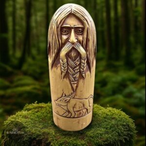 statue viking du dieu Freyr et son sanglier, cadeau homme