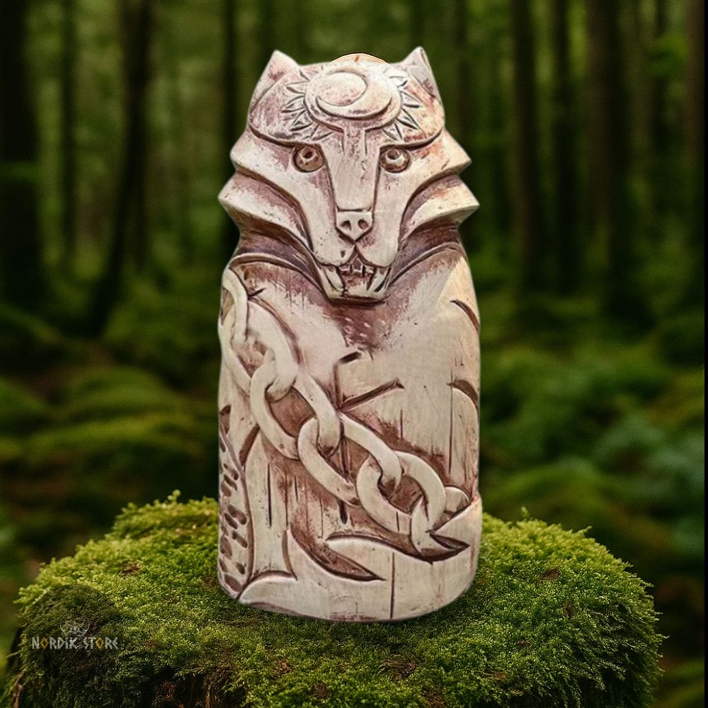 statue viking Fenrir Enchaîné, cadeau