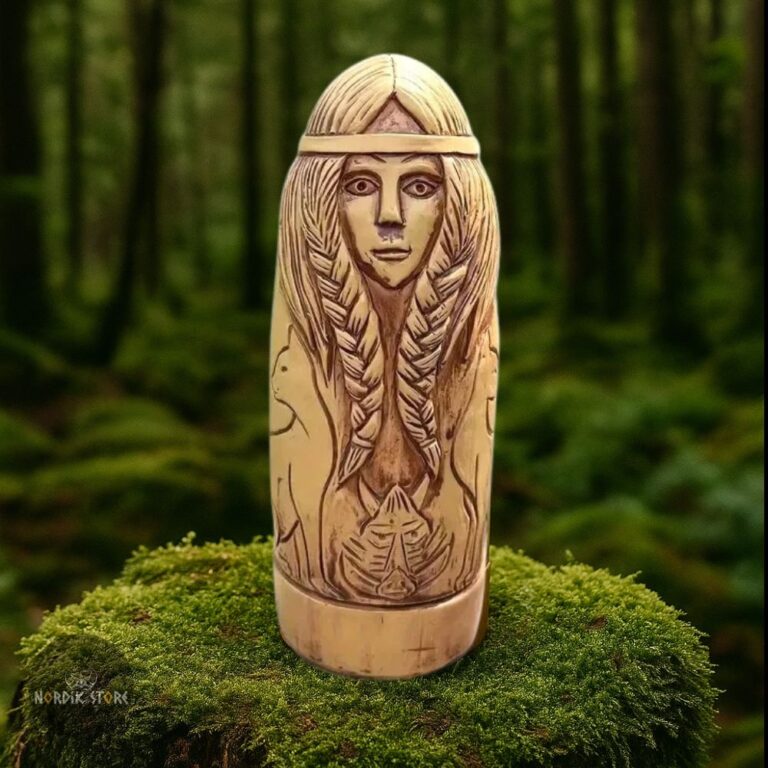 statue viking Freyja et ses Chats, cadeau femme