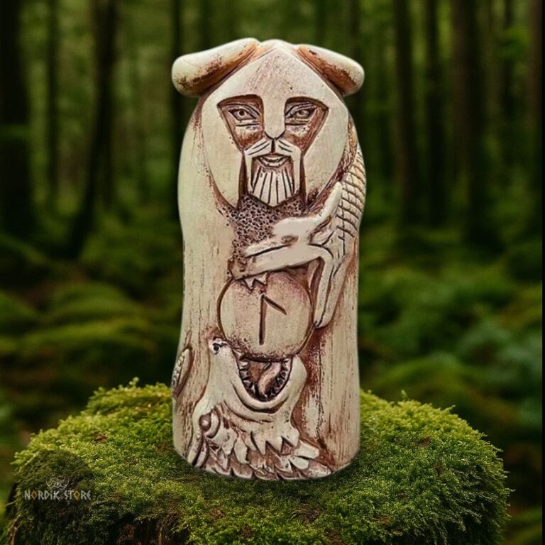 statue viking odin gardien des runes, cadeau homme