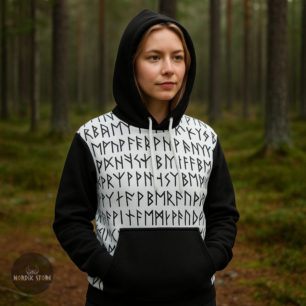 Sweat à capuches Runic Spirit, cadeau viking femme
