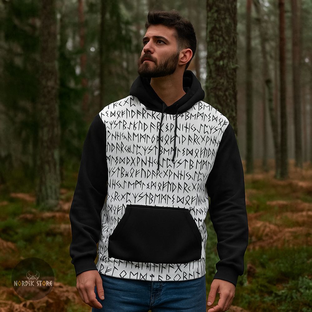 Sweat à capuches Runic Spirit, cadeau viking homme