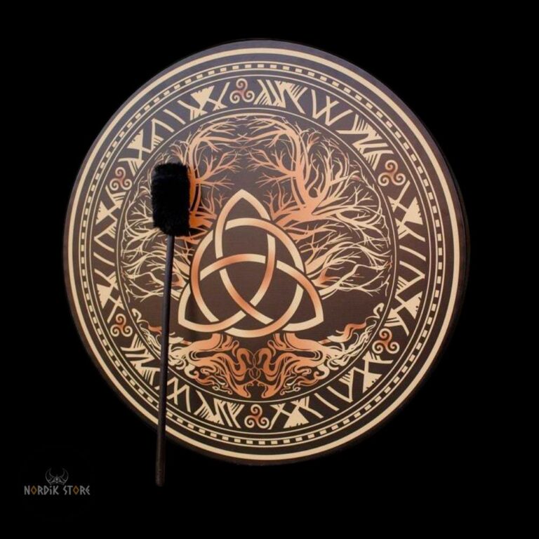 tambour chamanique viking Triquetra, cadeau
