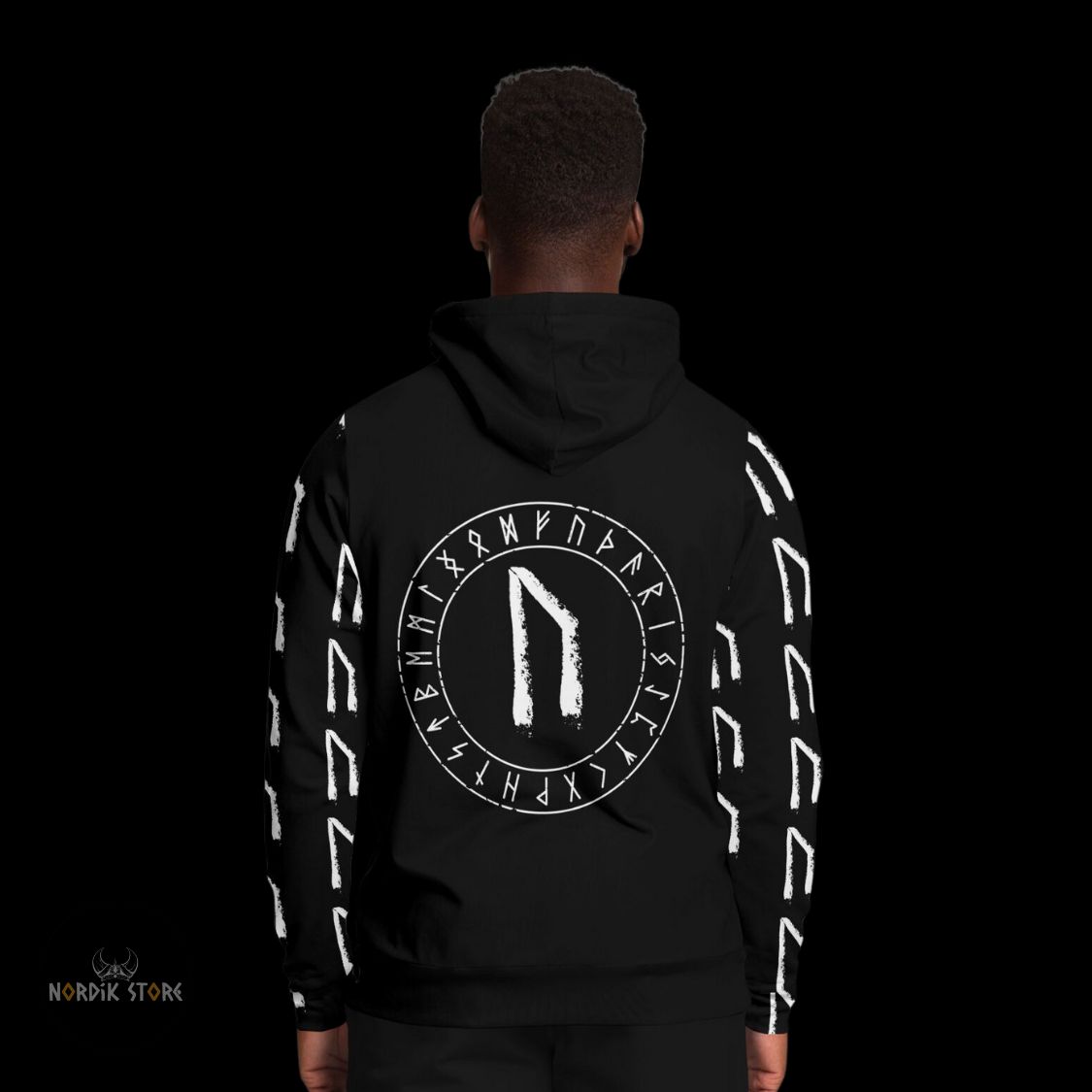 verso du hoodie viking Rune de Vitalité, cadeau homme et ados