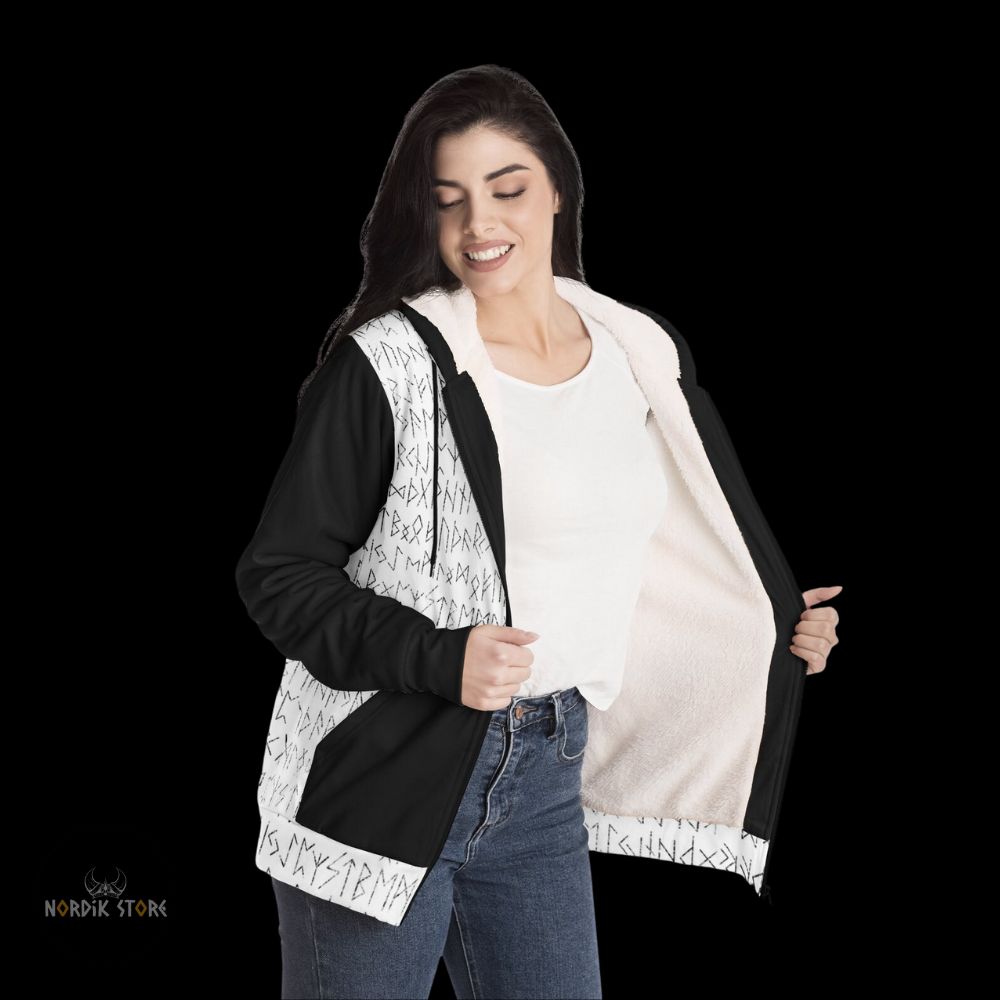 Veste viking Runic Spirit en micropolaire, cadeau femme