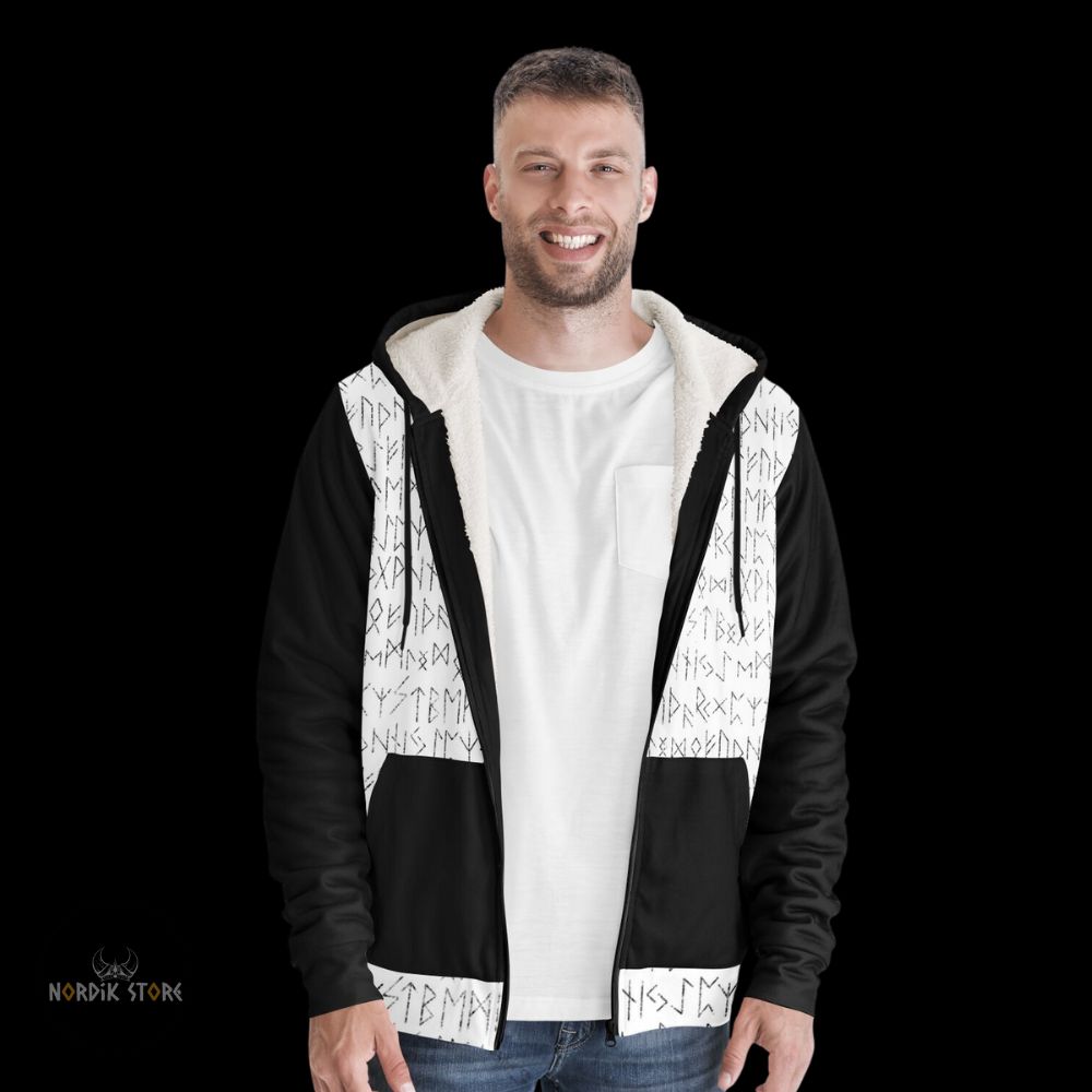 Veste viking Runic Spirit en micropolaire, cadeau homme
