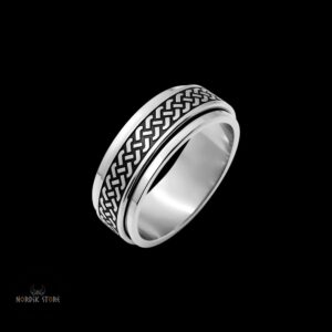 bague viking Entrelacs Sacrés en acier, cadeau homme