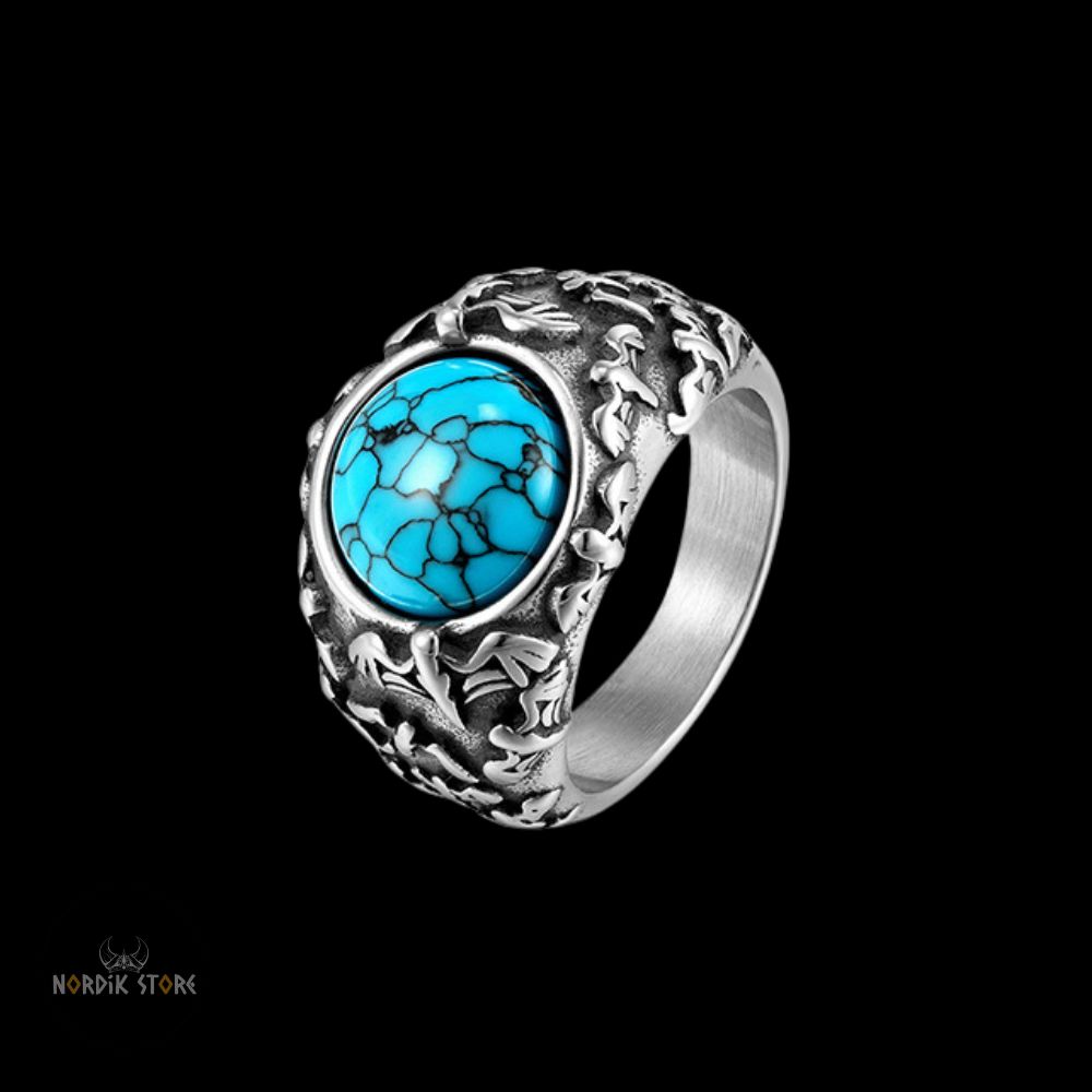 bague viking Ivar le Désossé en acier, cadeau