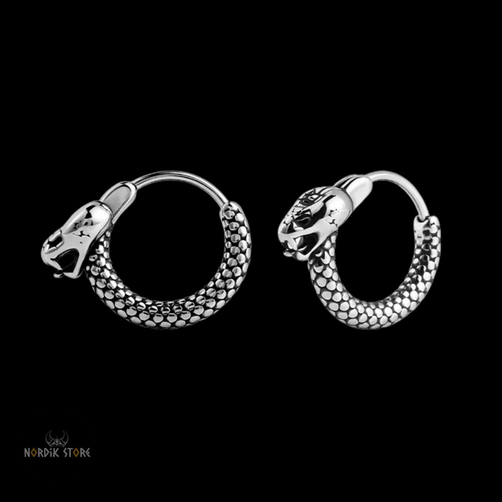 boucles d’oreilles viking crocs de Midgard, cadeau homme