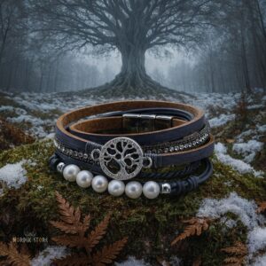 bracelet arbre de vie perle des Fjords, cadeau